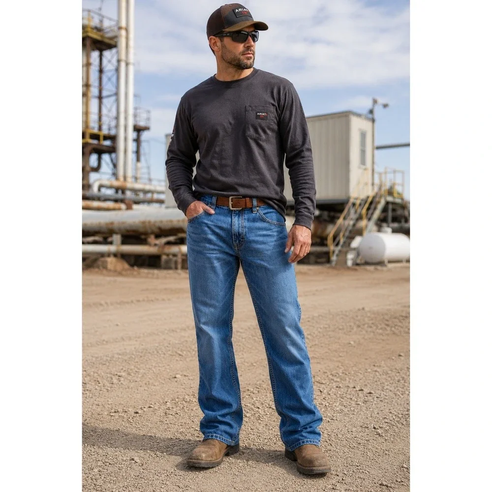 ARIAT FR Relaxed Boot Cut CAT 2 Flame Resistant Jeans 32x32 Workwear Denim Wear